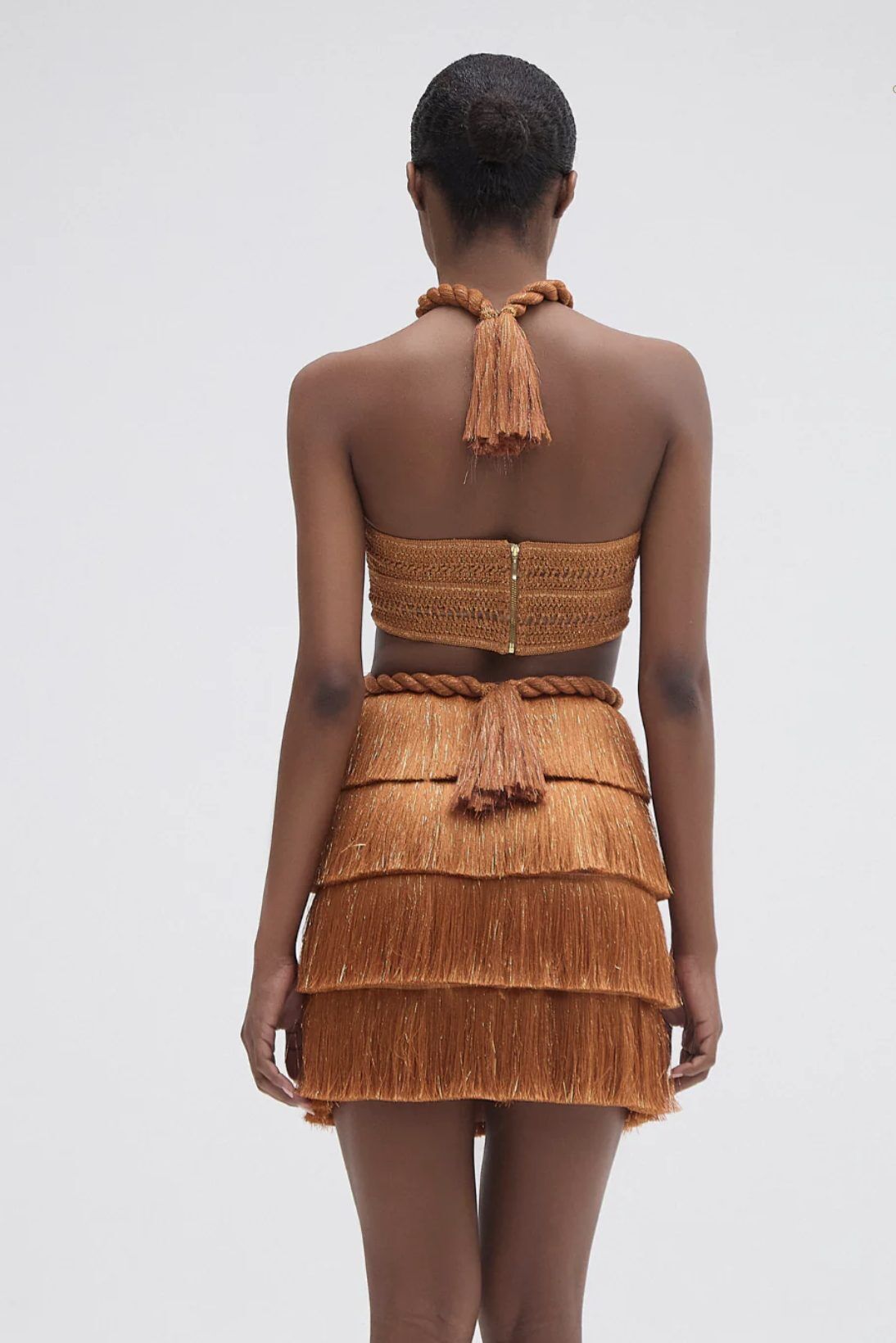 ワンピース PATBO Pampas mini dress embroidery fringes PAMPAS FRINGE CUT OUT MINI DRESS – PatBO